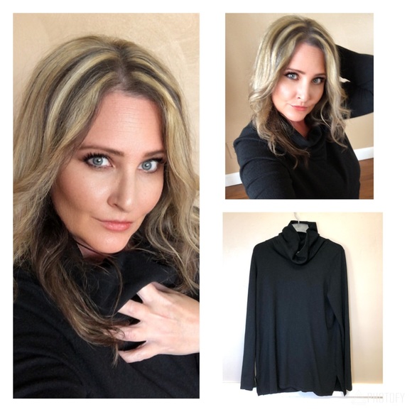 Revolution by CYRUS long black turtleneck sweater Nordstrom - Picture 1 of 7